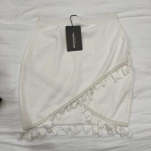 White tassel skirt